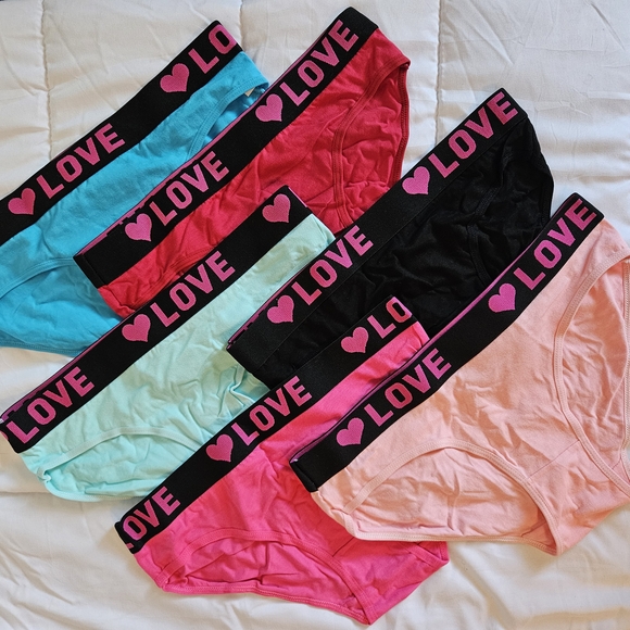 Other - Colorful Love Print Panties Set BRAND NEW 6 Total